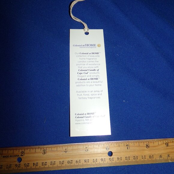 Vintage Colonial at Home Bookmark w/ Tassel - Colonial Candles of Cape Cod - Picture 4 of 4